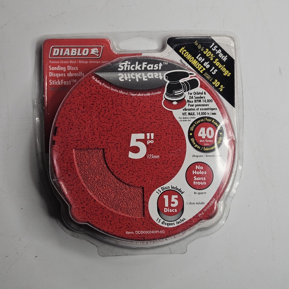 Diablo Stickfast Sanding Disk 40 Grit/5"